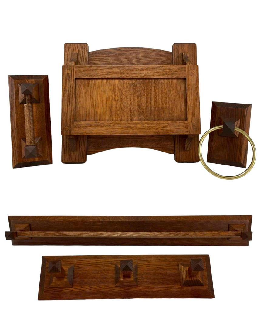 Custom California Mission Oak Arts and Crafts Style Bathroom Suite (1 of 13)