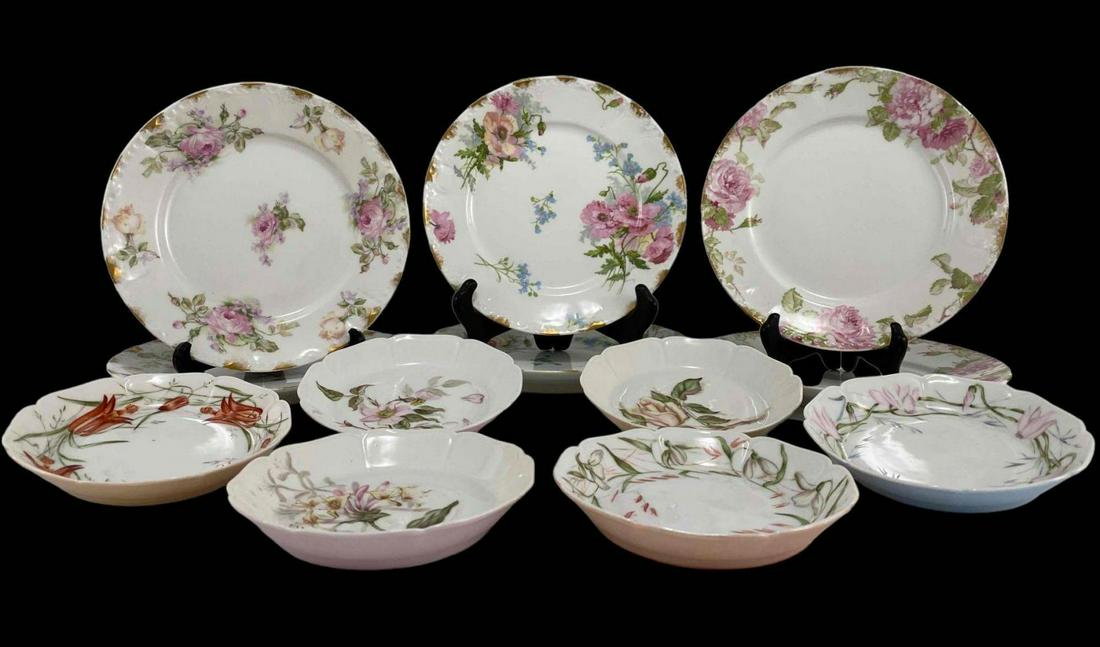 12 Antique Hand Painted Limoges Plates (1 of 10)