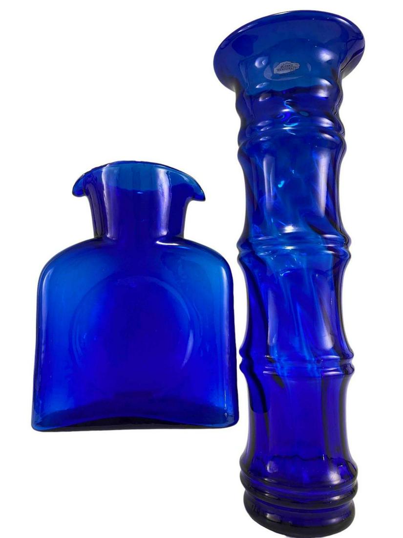 Blenko Art Glass Cobalt Blue Vases (1 of 15)