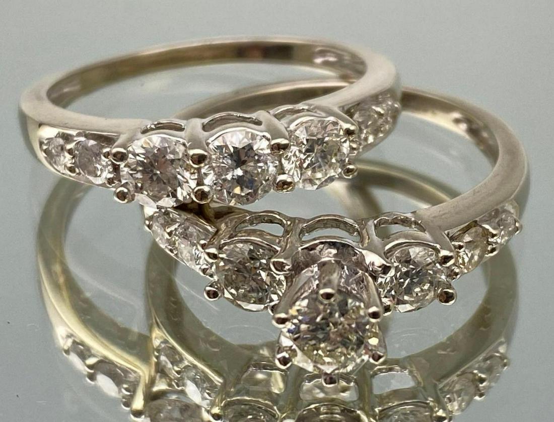 14K White Gold Diamond Ring Set (1 of 10)