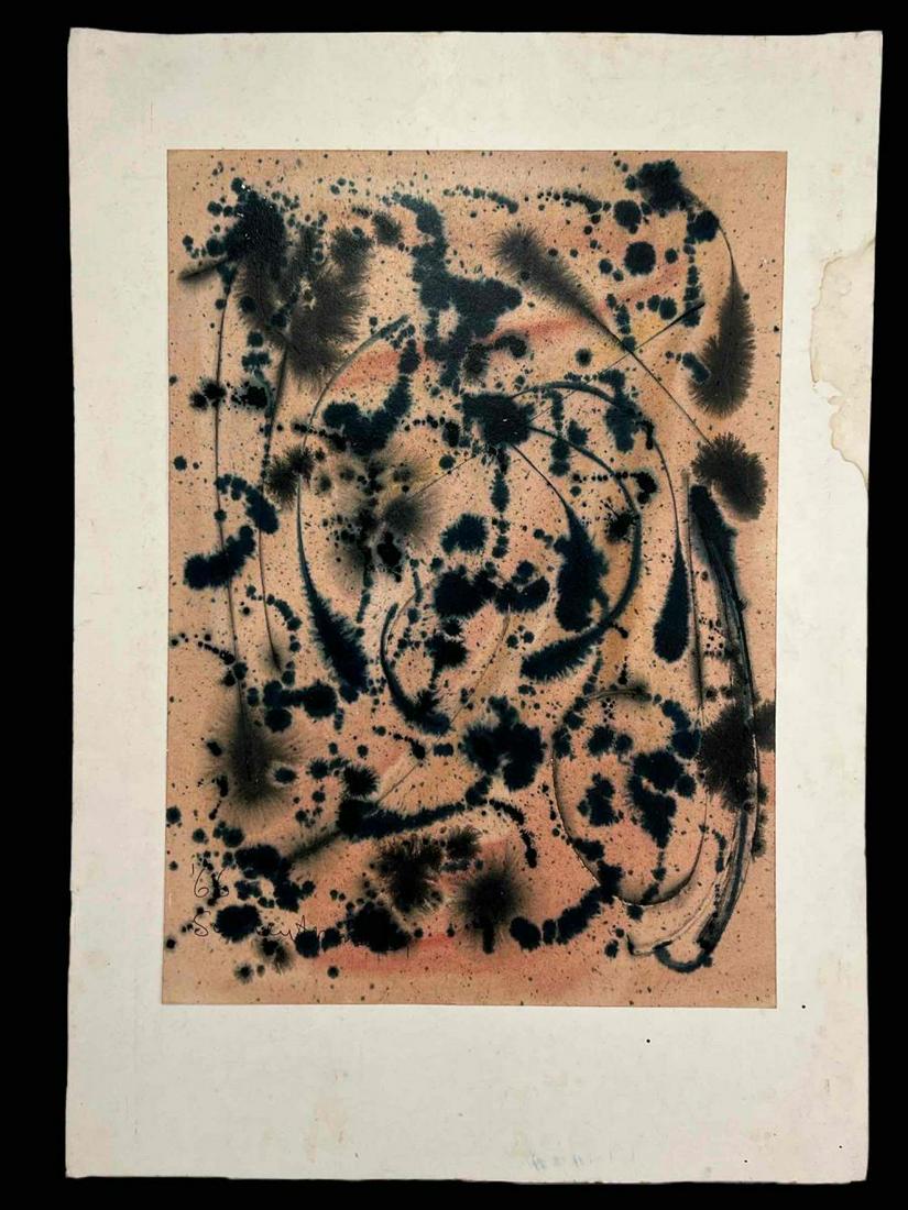 Abstract Expressionist Monochrome Drip Painting, Schleutermann (1 of 20)