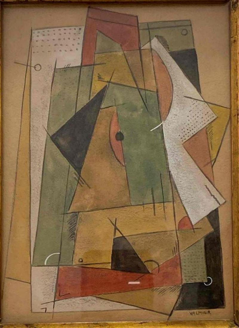 Georges Valmier, Abstract Geometric Composition, Gouache on Paper (1 of 8)