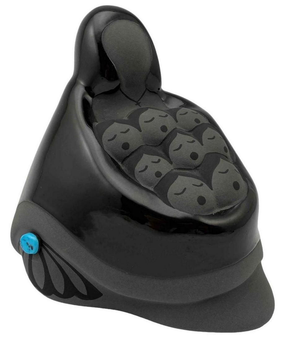 Native American Blackware Pottery Storyteller (1 of 10)