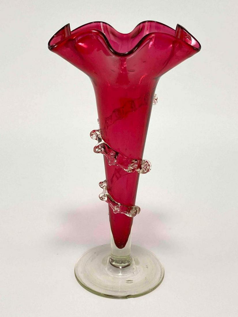 Antique Pink Venetian Glass Vase (1 of 12)