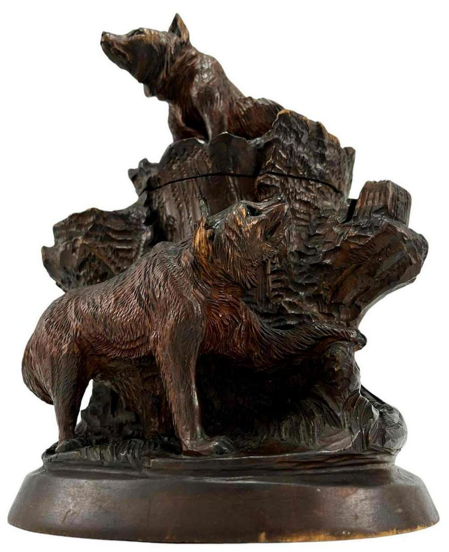 Fine Antique Black Forest Carved Fox Humidor (1 of 19)