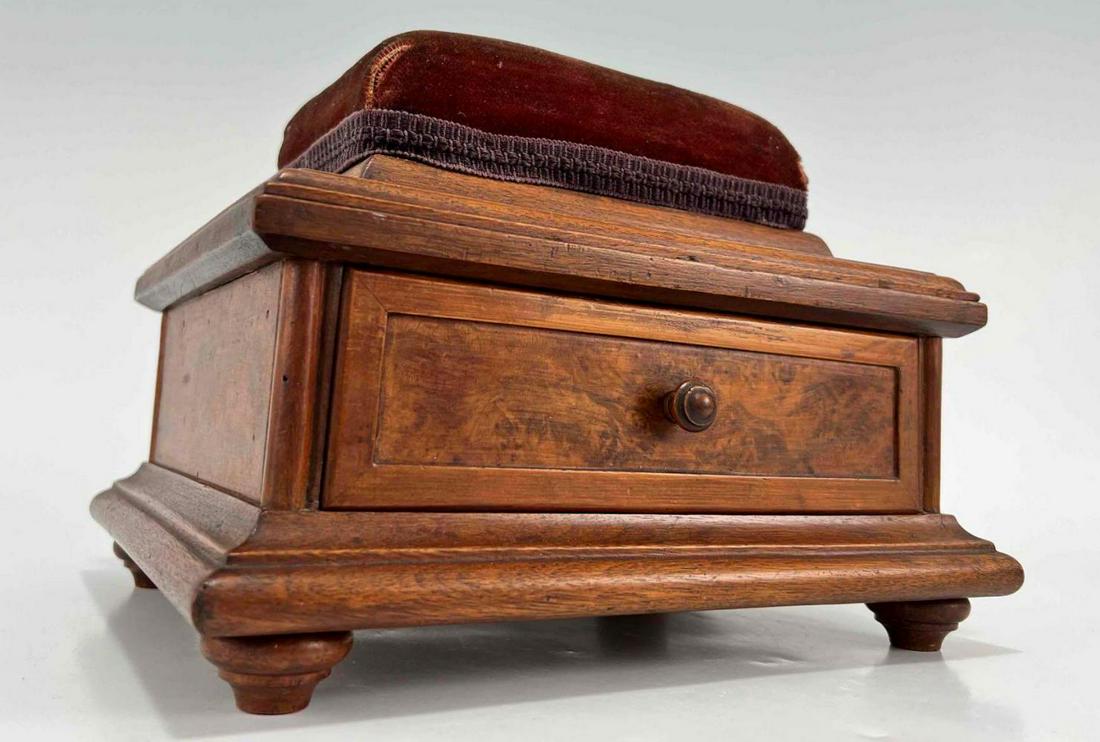 Antique European Sewing Box with Pincushion (1 of 15)