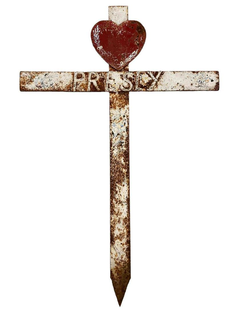 Large Folk Art Iron Cross, Probably Grave Marker (1 of 13)