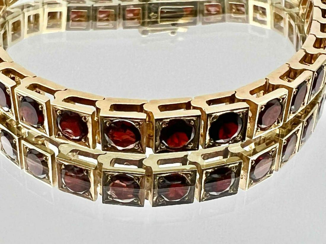 14K Gold Garnet Tennis Bracelet (1 of 8)