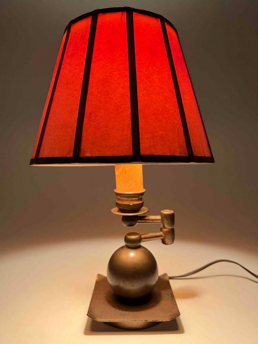 Bronze Early Swing Arm Antique Table Lamp (1 of 11)