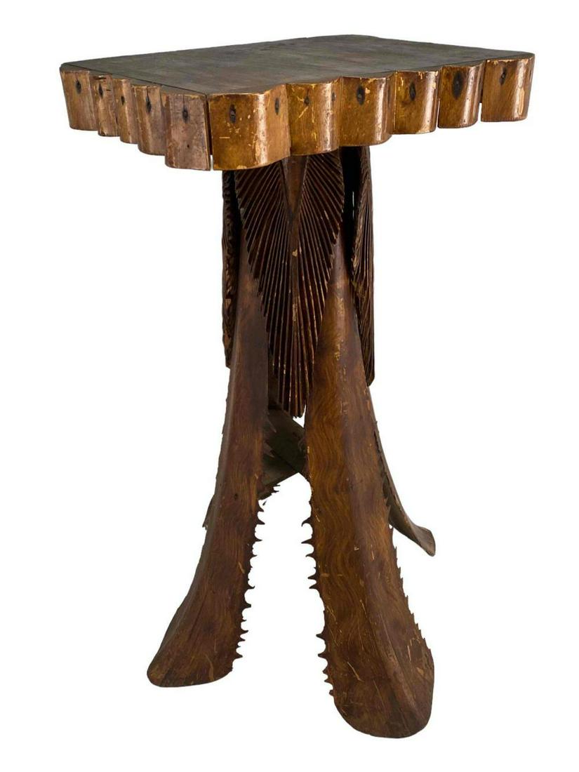 Florida Folk Art Palm Frond Side Table (1 of 17)