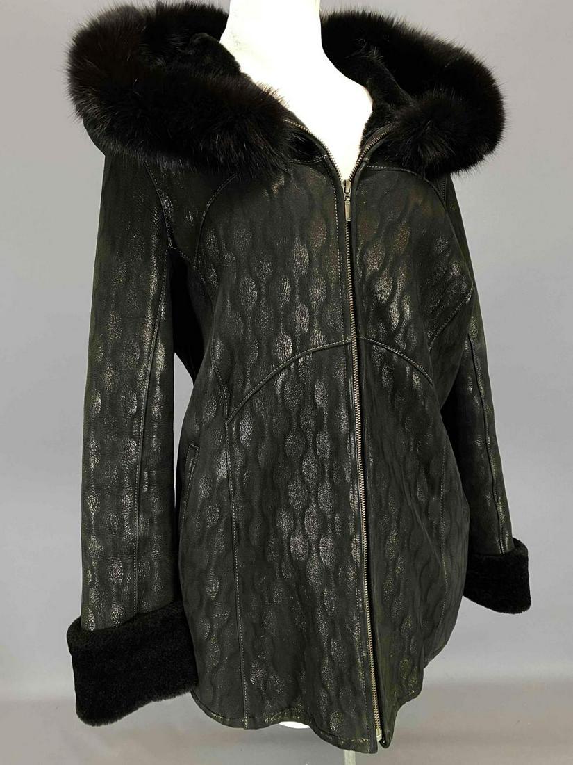 Vintage Italian Shearling and Black Fur Coat (1 of 14)