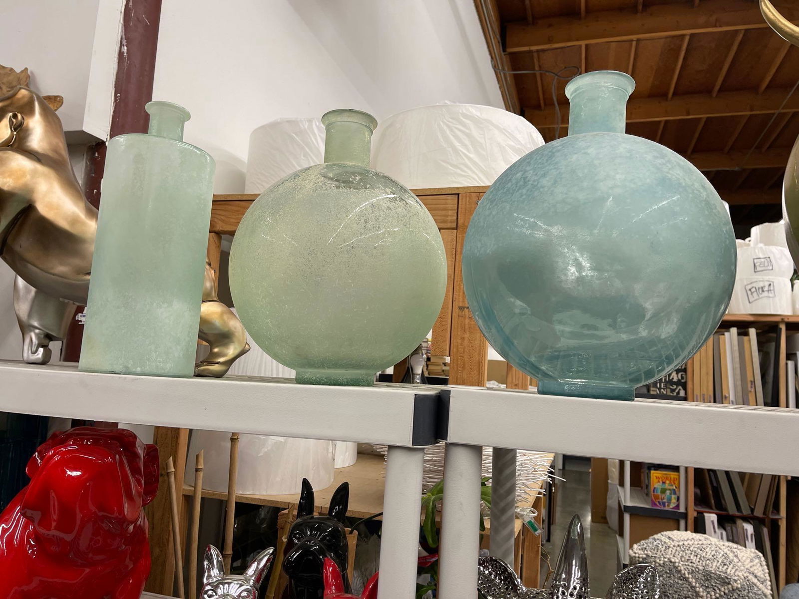 Three large decorative glass statement pieces (1 of 1)