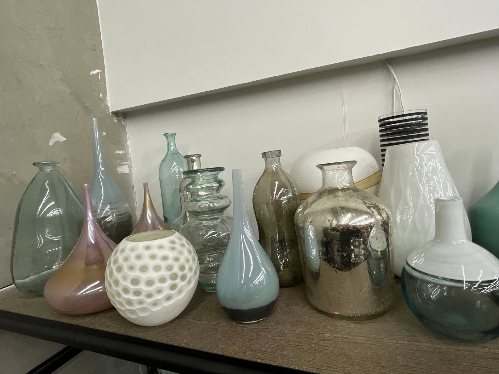 Top shelf modernist vases, including mercury and art glass: Top shelf modernist vases, including mercury and art glass NO SHIPPING AVAILABLE This will be a two (2) day sale Wed & Thur. Jan. 18th & 19th.. Online only.All items sold as is where is. There are No 