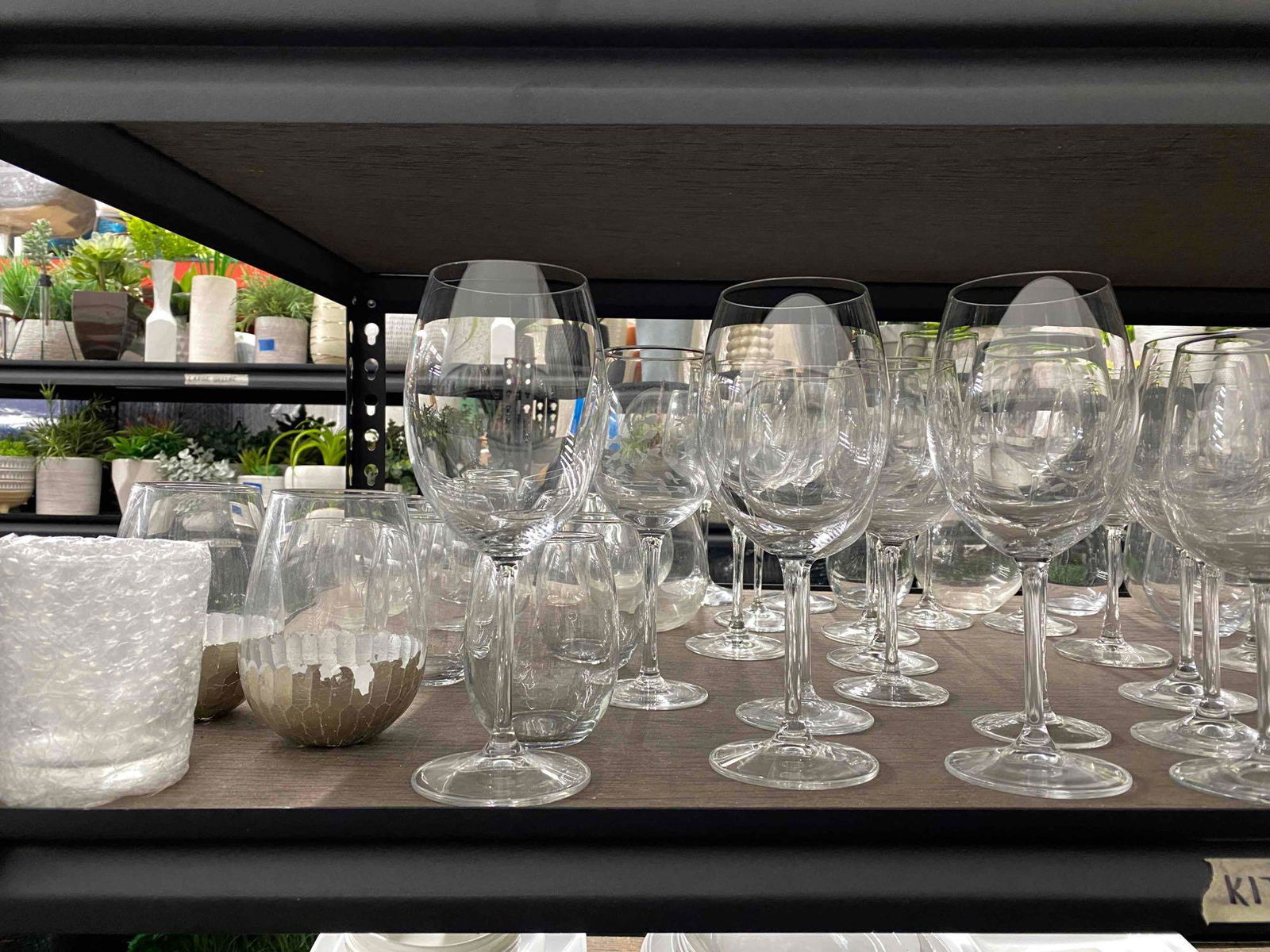 Two shelves glassware, including stemware (1 of 4)