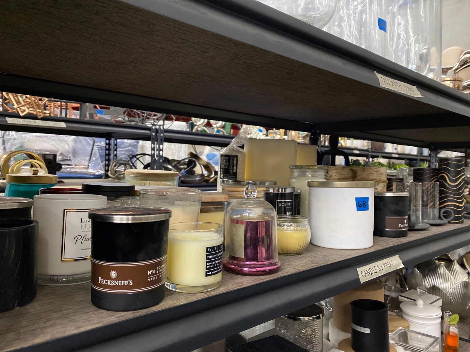 Shelf candles, candleholders (1 of 6)