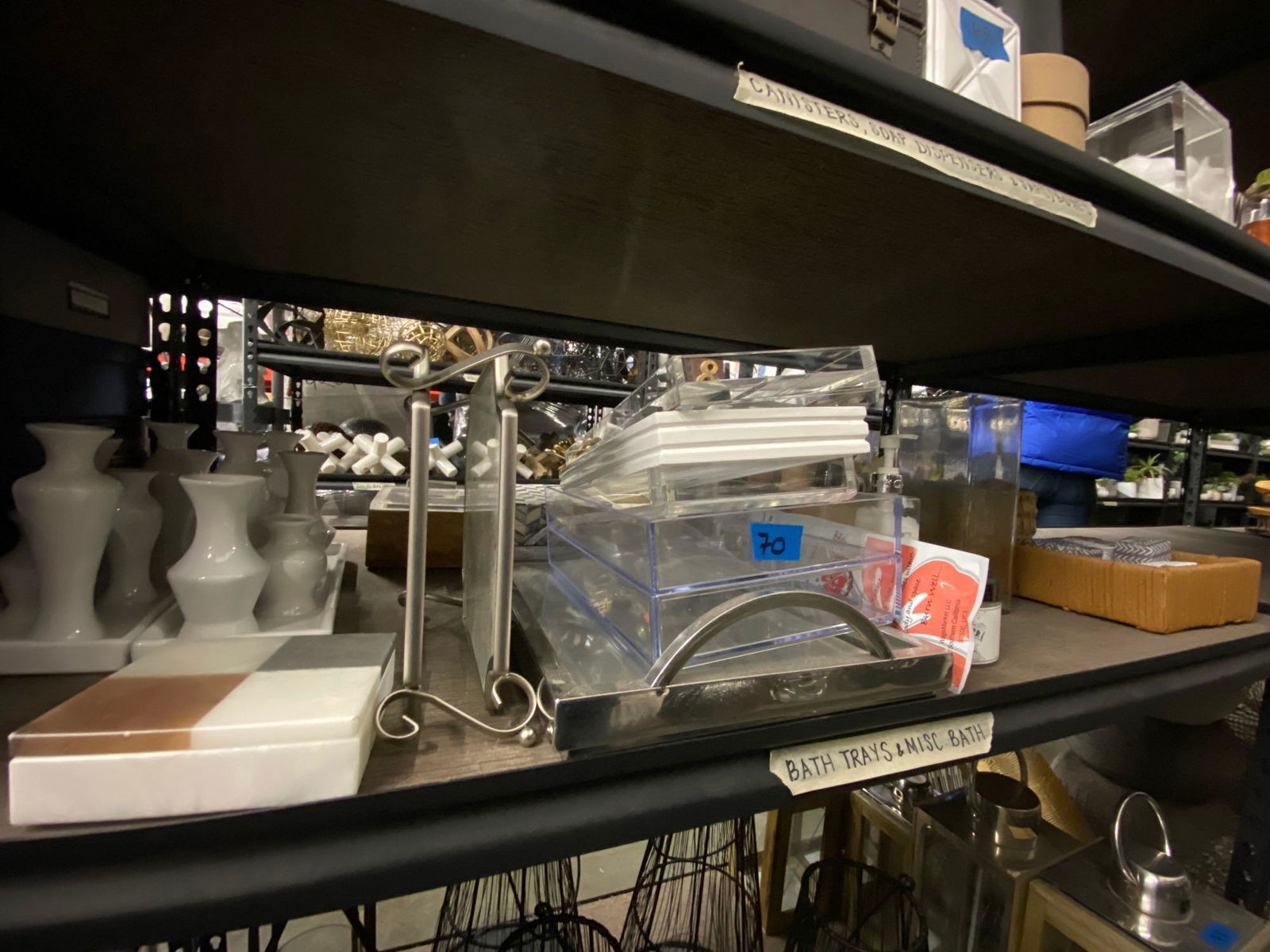 Shelf decorative bathroom trays, dispensers, containers (1 of 5)