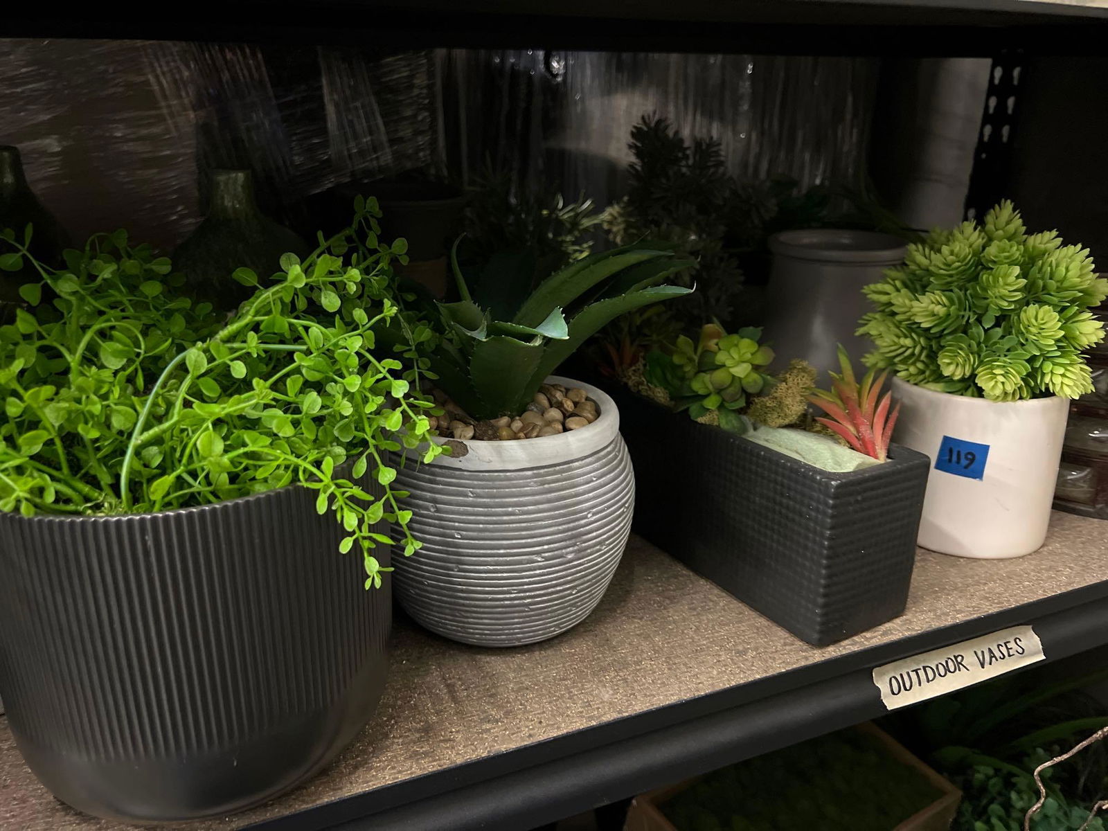 Shelf planters, versus, faux plants (1 of 4)