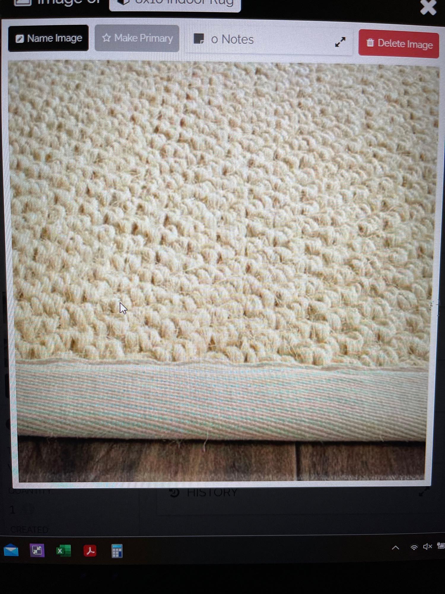 Name: Chunky Sisal Collection: Natural Fiber Color: Creme Nickname: Type: 8x10 Indoor Rug (1 of 3)