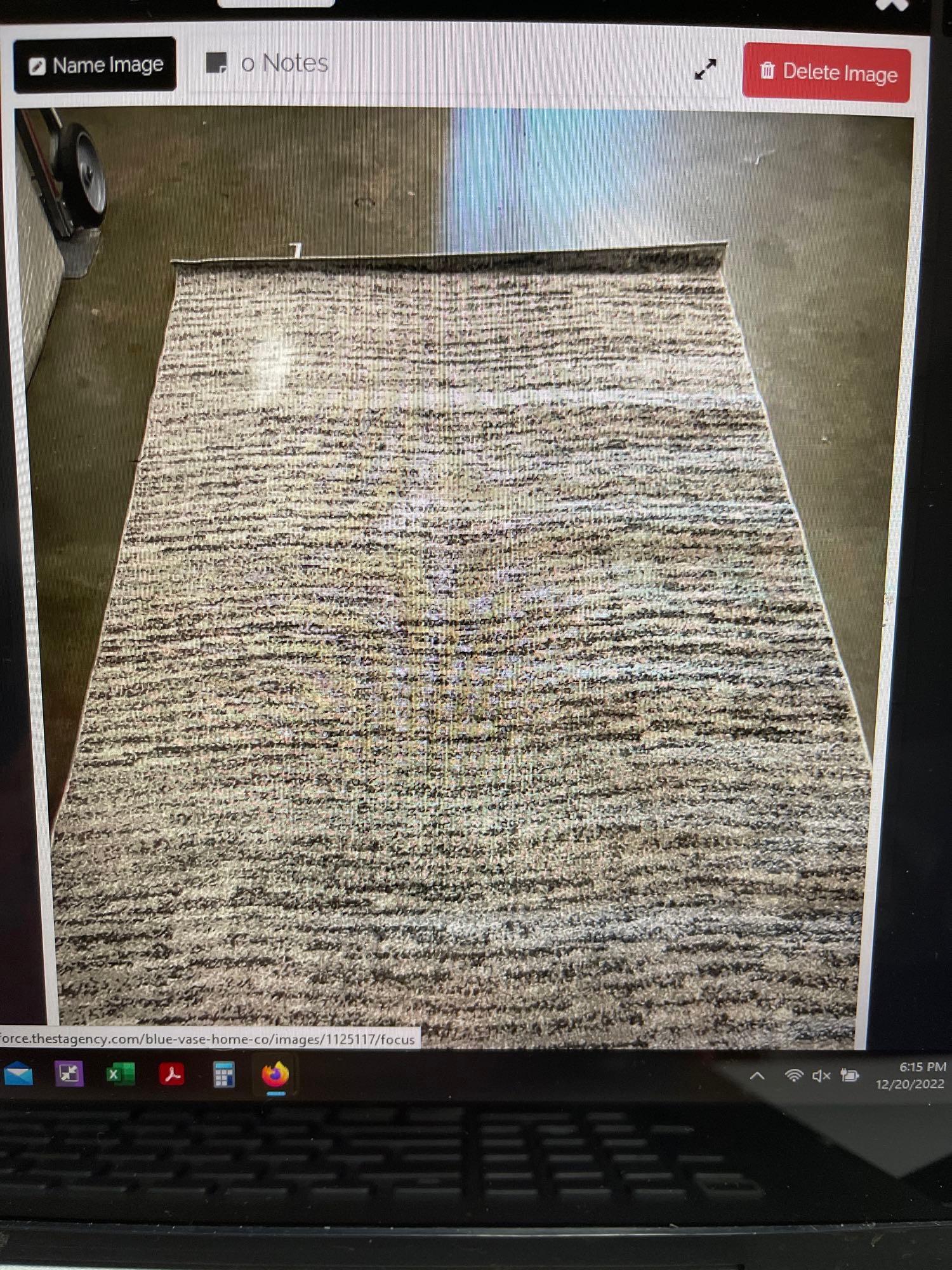 Gray rug. 5x8: Gray rug. 5x8 NO SHIPPING AVAILABLE This will be a two (2) day sale Wed & Thur. Jan. 18th & 19th.. Online only.All items sold as is where is. There are No guarantees to functionality, condition, or fi