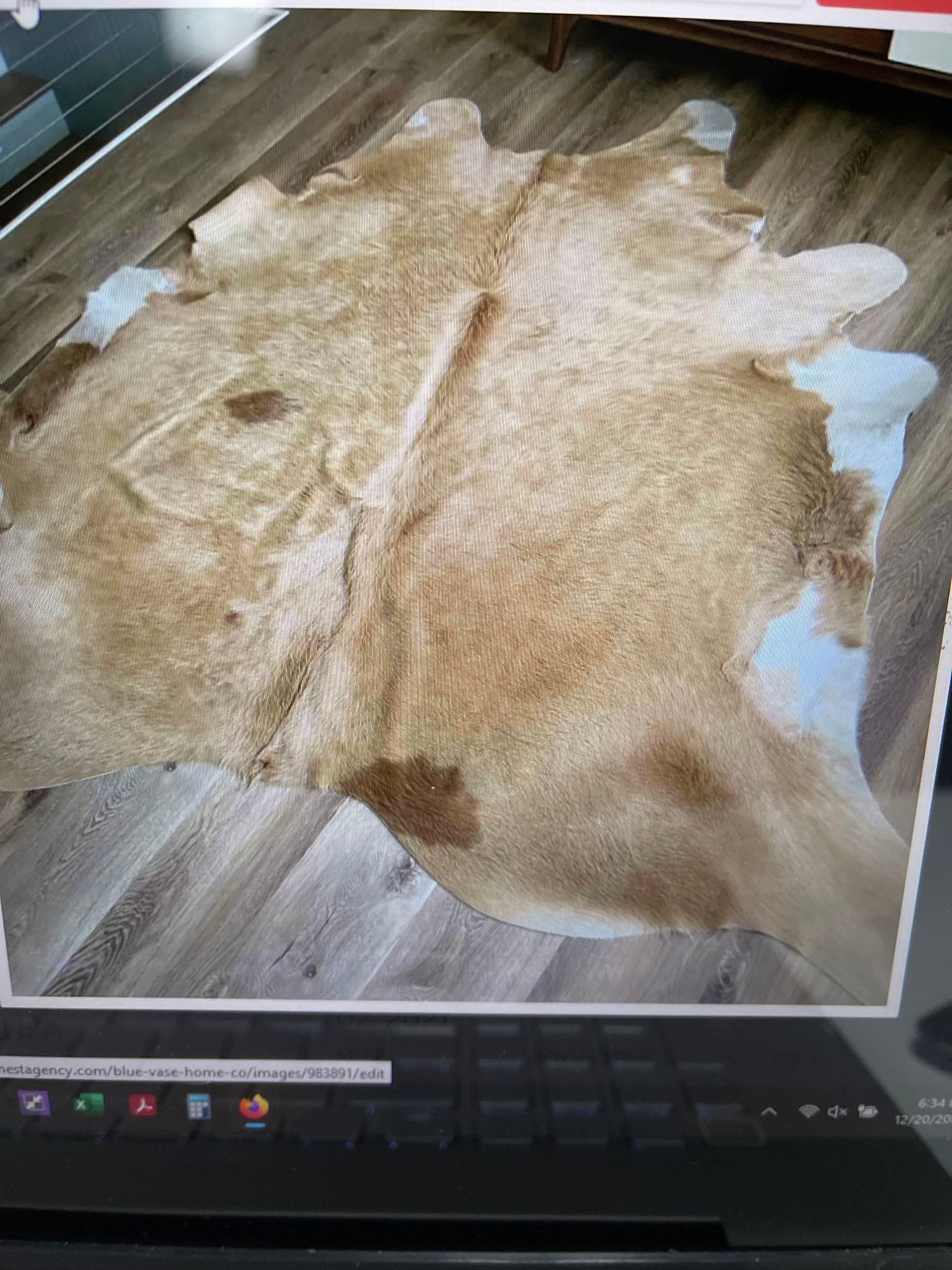 Cowhide RugType: Indoor Rug: Cowhide Rug Type: Indoor Rug NO SHIPPING AVAILABLE This will be a two (2) day sale Wed & Thur. Jan. 18th & 19th.. Online only.All items sold as is where is. There are No guarantees to functionality, c