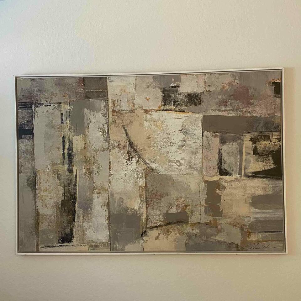 Abstract Art with Brown Tones. White (1 of 2)