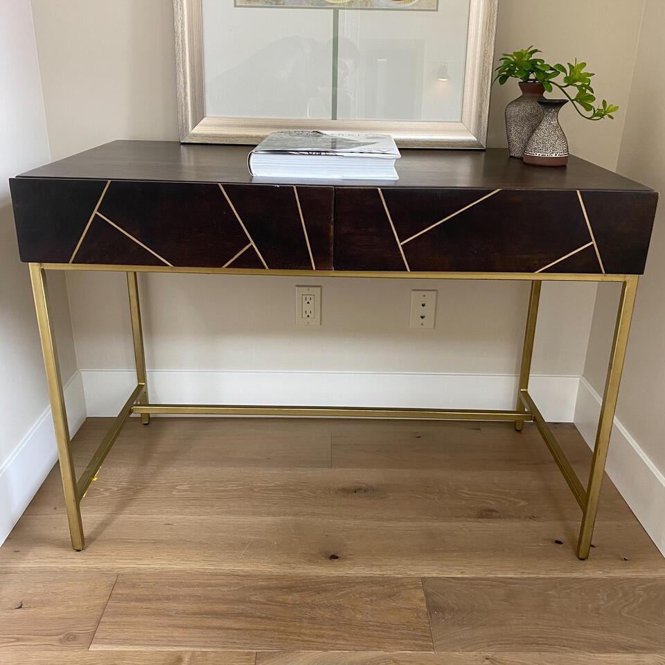 Black And Gold Desk, Made For Moe`S. (1 of 2)