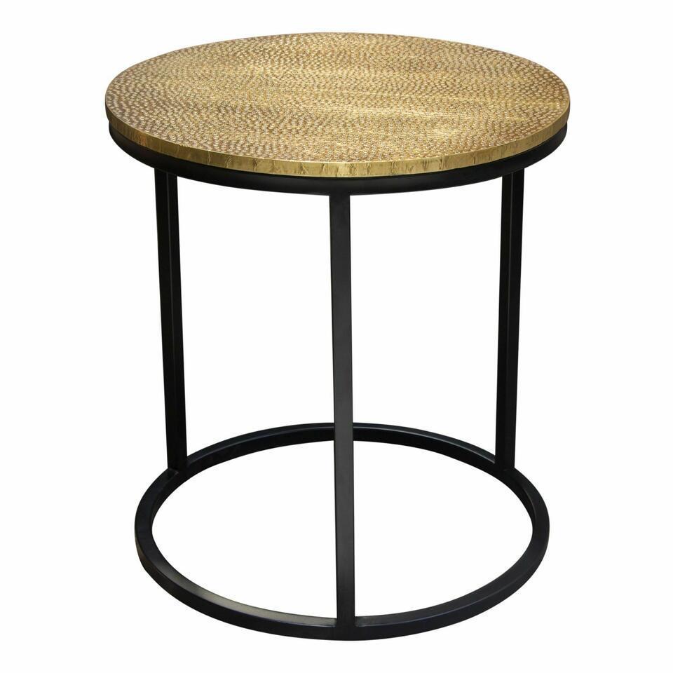 Gold Accent Table With Black Base (1 of 2)
