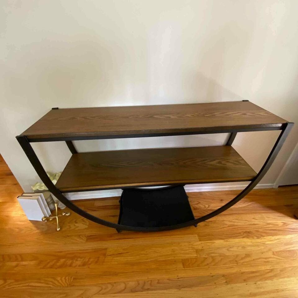 Distressed Wood Console Table (1 of 3)