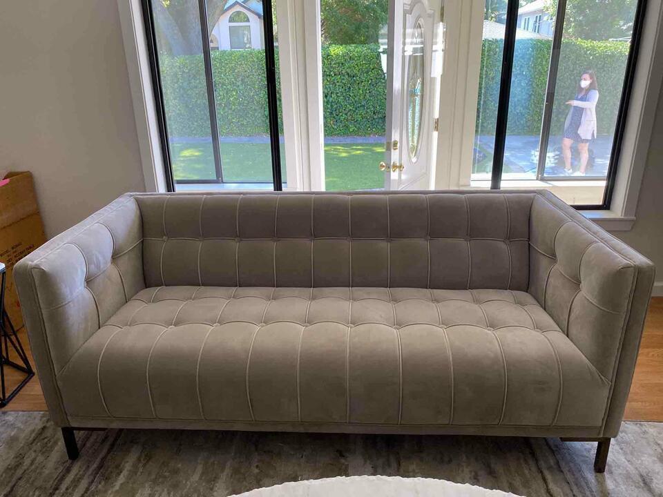 Odin Iv Beige Sofa, Mercana, Velvet Sofa (1 of 4)