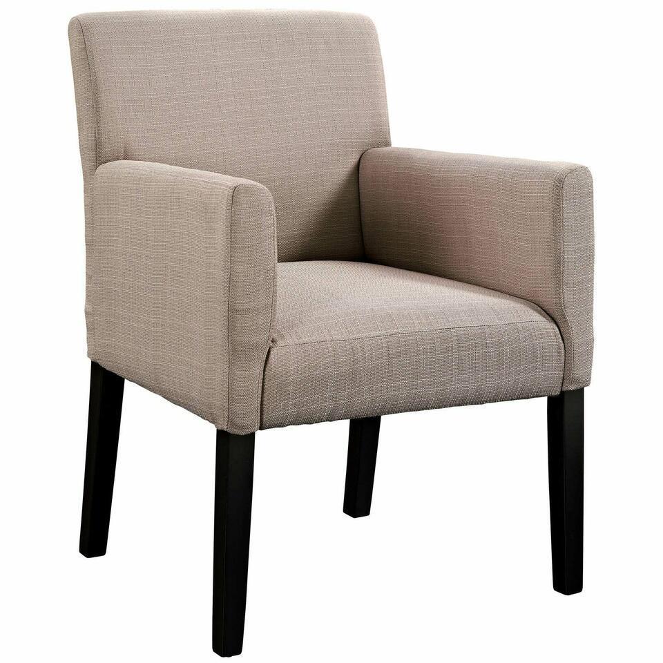 Chloe Upholstered Fabric Brown Arm Chair: Chloe Upholstered Fabric Brown arm chair 24.5x25x35 NO SHIPPING AVAILABLE This will be a two (2) day sale Thursday & Friday Jan 19th & 20th. Online only.All items sold as is where is. There are No gua