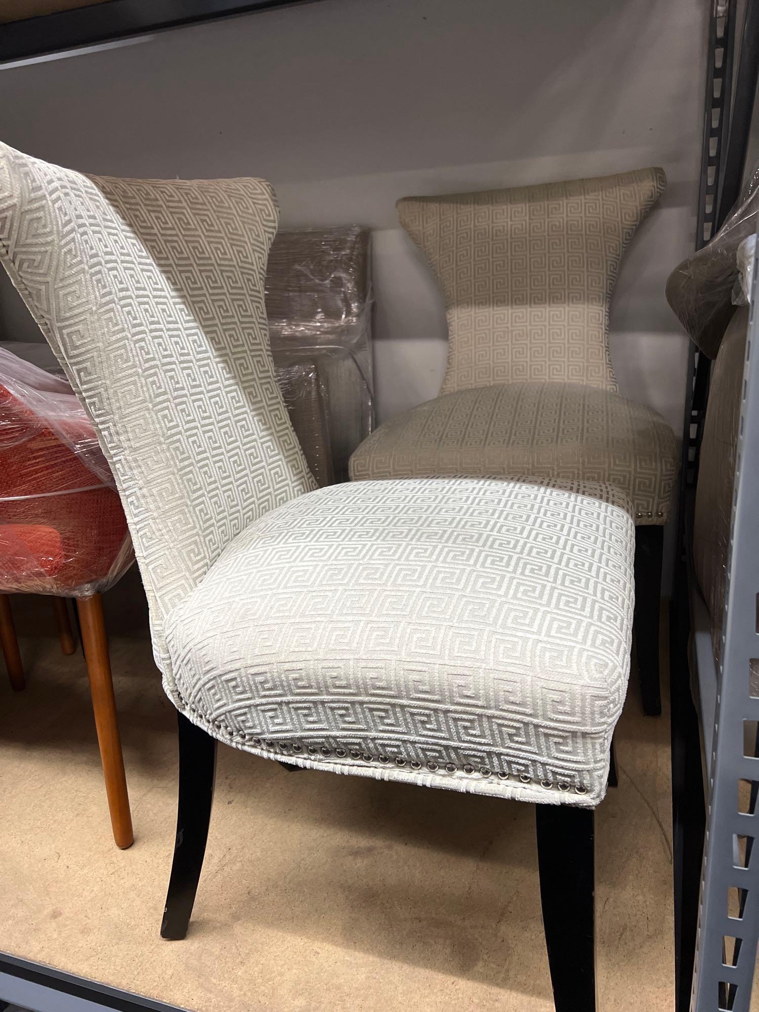 Pair Accent Chairs With Greek Key (1 of 3)