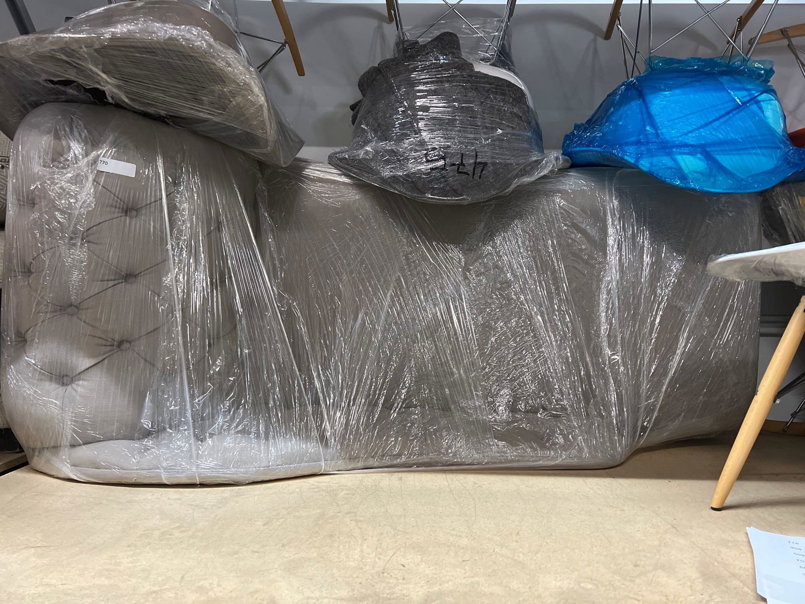 Tan Chaise: Tan Chaise NO SHIPPING AVAILABLE This will be a two (2) day sale Thursday & Friday Jan 19th & 20th. Online only.All items sold as is where is. There are No guarantees to functionality, condition, or f