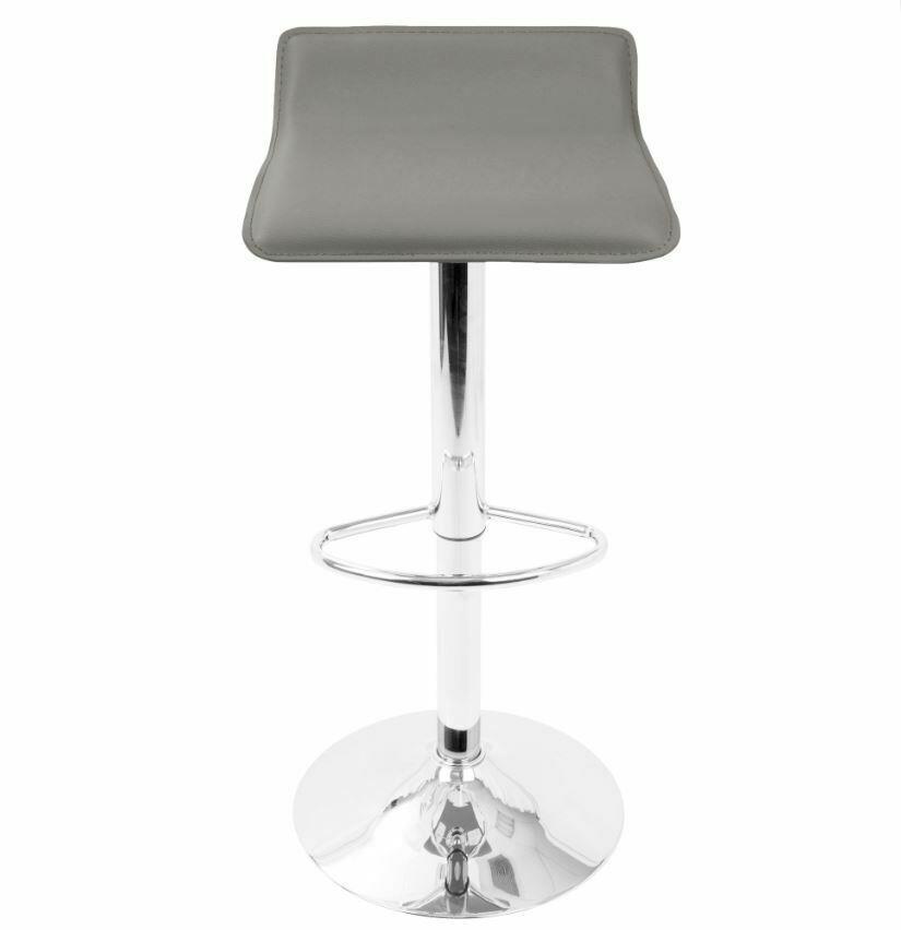 Set 4 Chrome And Gray Barstools (1 of 5)