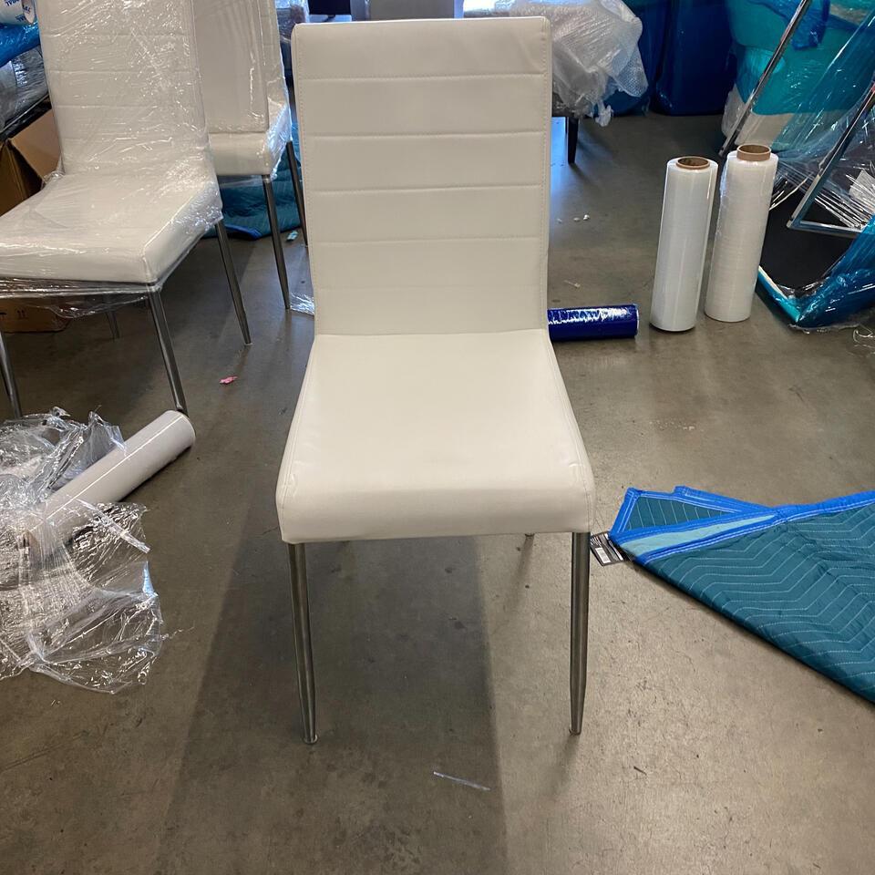 Set Of 4 White Dining Chairs (1 of 4)