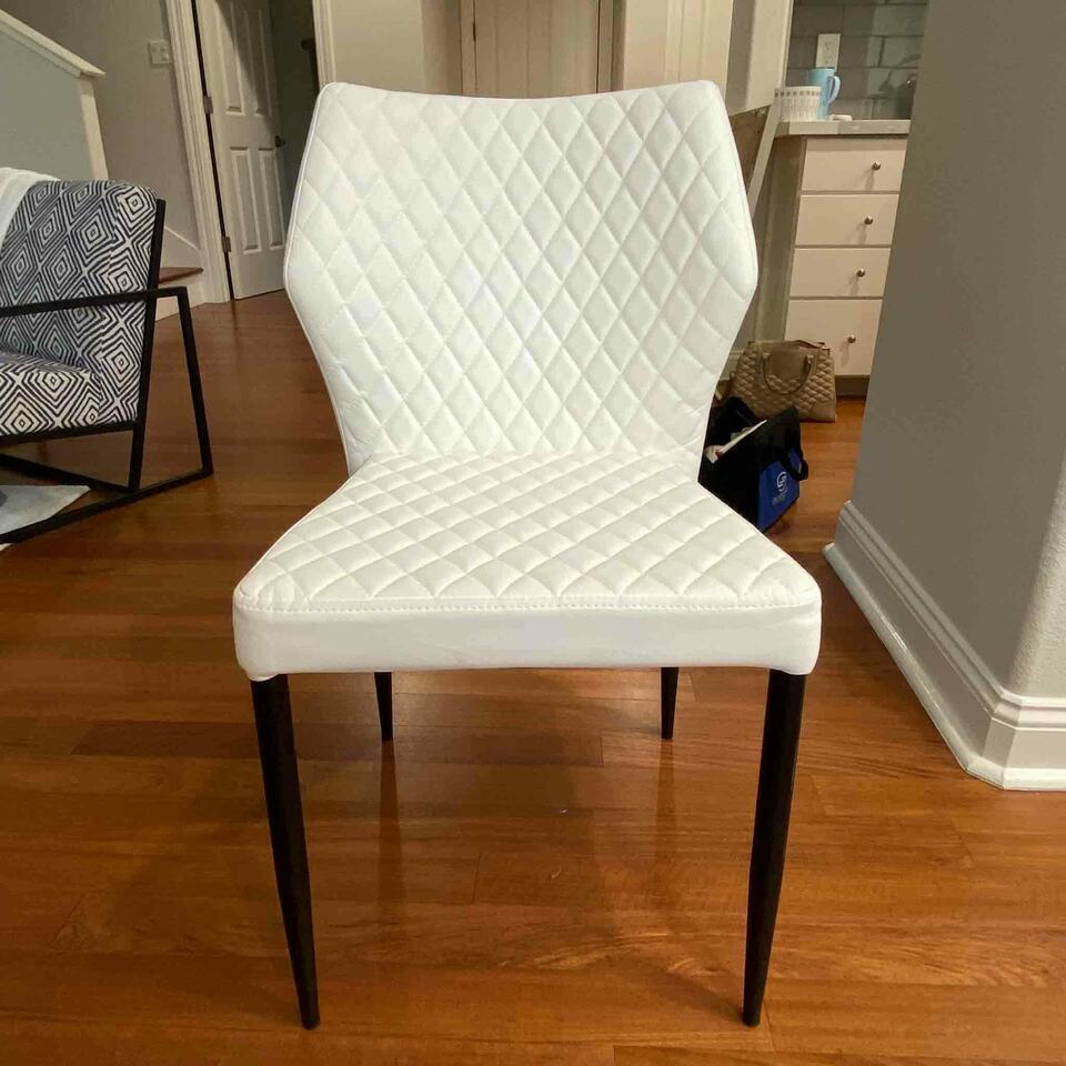 Set Of 12 White Milo Dining Chairs (1 of 5)