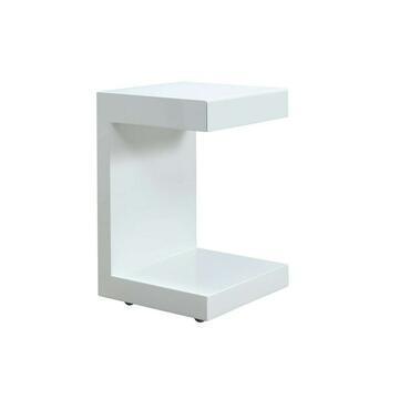 Pair Lino High Gloss White Lacquer Nightstands (1 of 4)