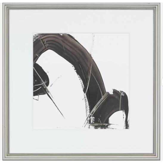 Abstract/Contemporary Art Black, White, Silver, Trio (1 of 2)