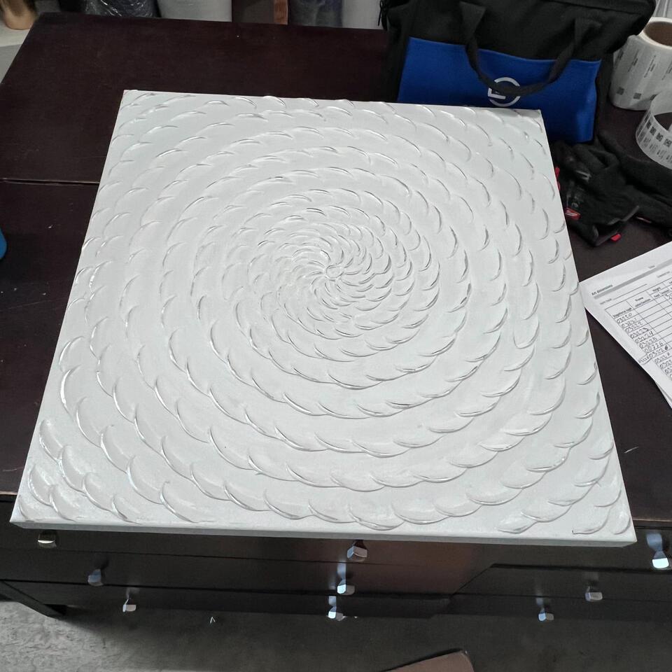 White Art In Relief: White art in relief 24x24 NO SHIPPING AVAILABLE This will be a two (2) day sale Thursday & Friday Jan 19th & 20th. Online only.All items sold as is where is. There are No guarantees to functionality, 