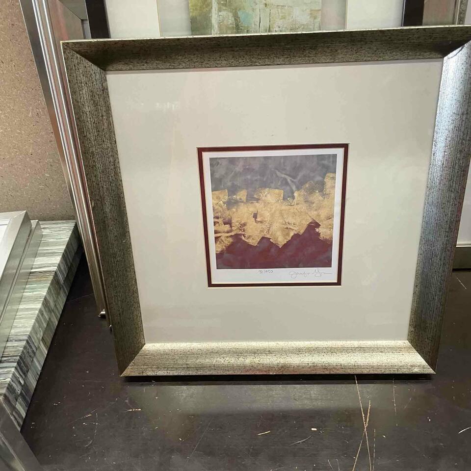Abstract Art, Jennifer Goldberger. Gold Light.: Abstract Art, Jennifer Goldberger. Gold Light. 17x17 NO SHIPPING AVAILABLE This will be a two (2) day sale Thursday & Friday Jan 19th & 20th. Online only.All items sold as is where is. There are No gu