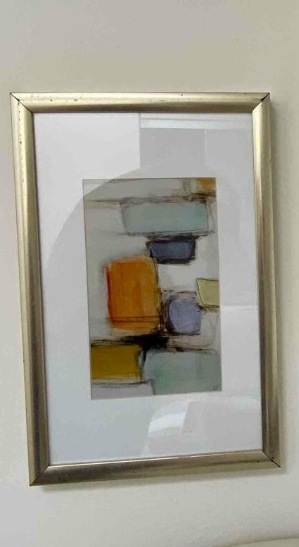 Abstract Art With Gold Frame.: Abstract Art with Gold Frame. 11x17 NO SHIPPING AVAILABLE This will be a two (2) day sale Thursday & Friday Jan 19th & 20th. Online only.All items sold as is where is. There are No guarantees to funct