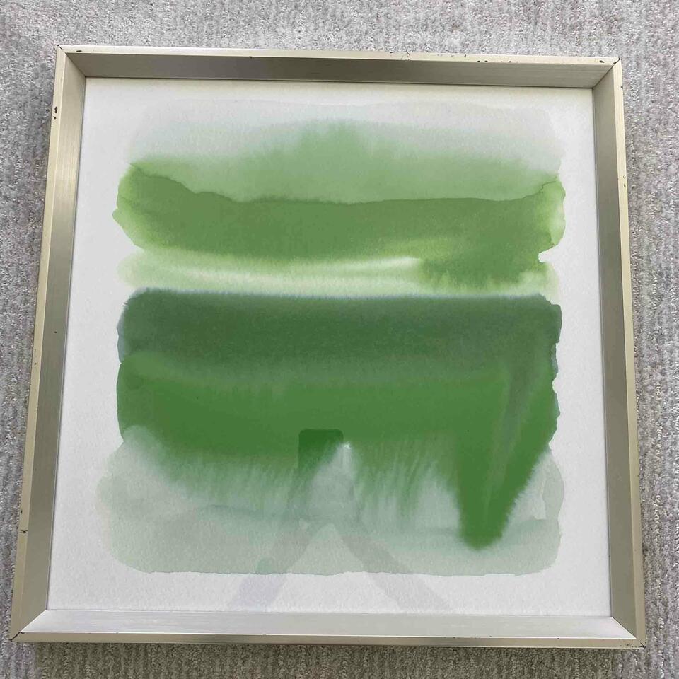 Abstract Art With Green Tones. Evergreen: Abstract Art with Green Tones. Evergreen 20x20 NO SHIPPING AVAILABLE This will be a two (2) day sale Thursday & Friday Jan 19th & 20th. Online only.All items sold as is where is. There are No guarante