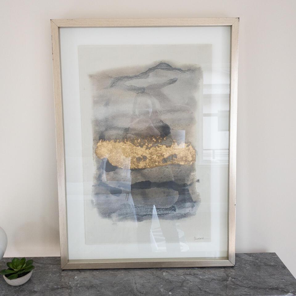 Abstract Art With Gold.: Abstract art with gold. 26x36 NO SHIPPING AVAILABLE This will be a two (2) day sale Thursday & Friday Jan 19th & 20th. Online only.All items sold as is where is. There are No guarantees to functionali