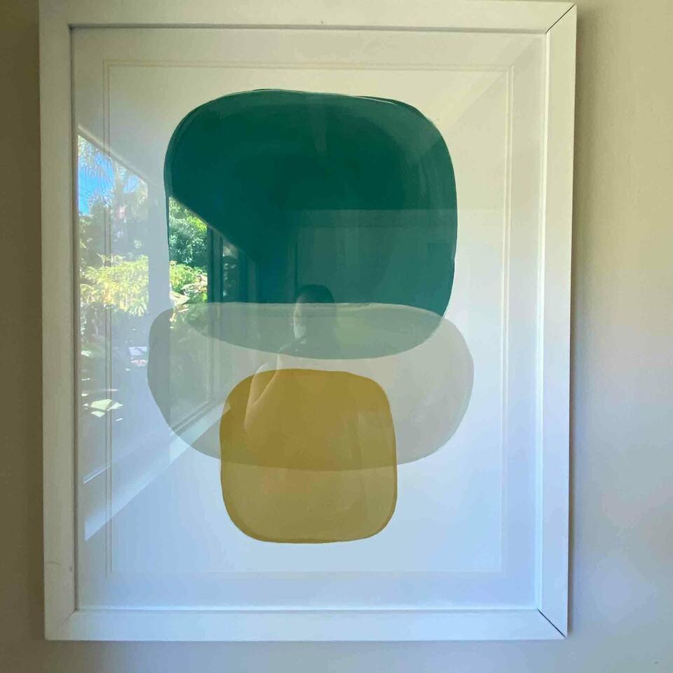 Abstract Art, Shapes I.: Abstract Art, Shapes I. 26x26 NO SHIPPING AVAILABLE This will be a two (2) day sale Thursday & Friday Jan 19th & 20th. Online only.All items sold as is where is. There are No guarantees to functionali