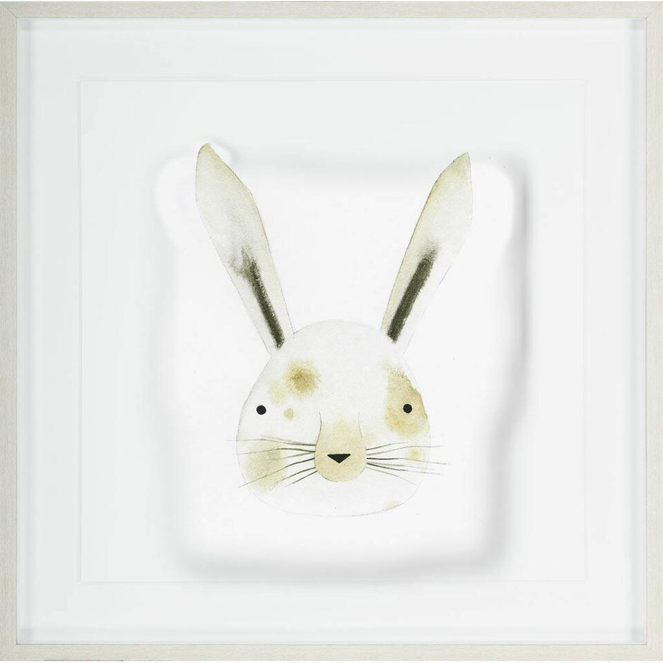 Rabbit Watercolor Face: Rabbit Watercolor Face 36x36 NO SHIPPING AVAILABLE This will be a two (2) day sale Thursday & Friday Jan 19th & 20th. Online only.All items sold as is where is. There are No guarantees to functionalit