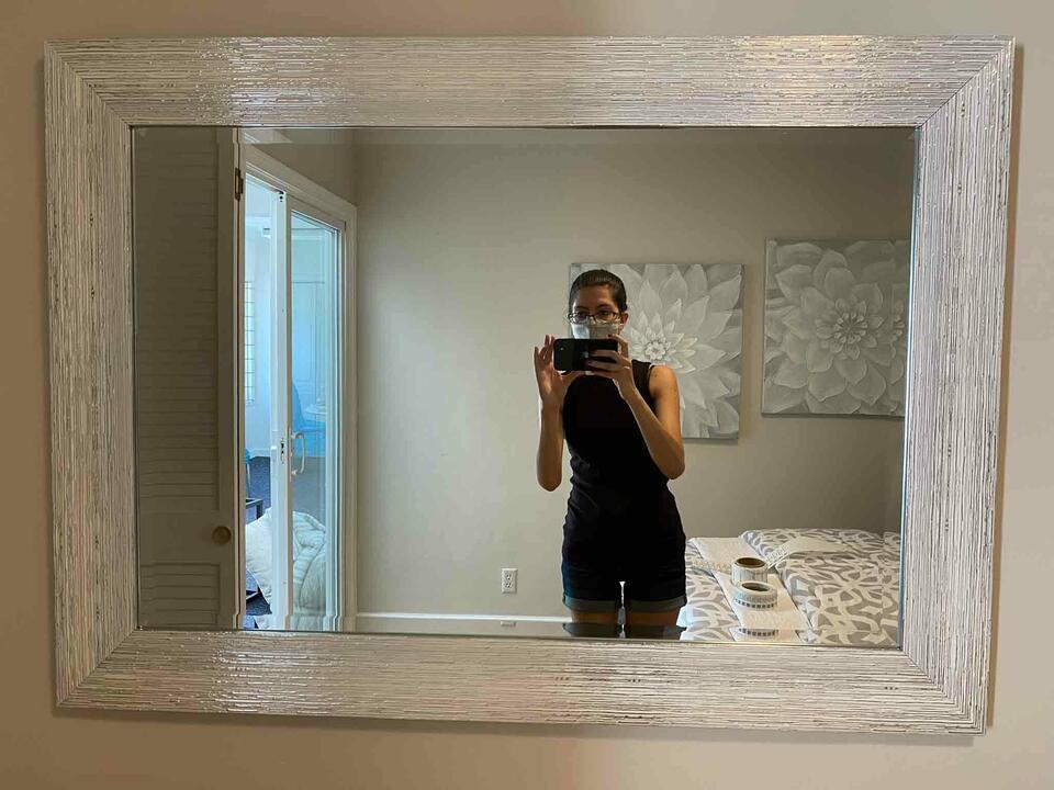 Silver And White Mirror. (1 of 2)