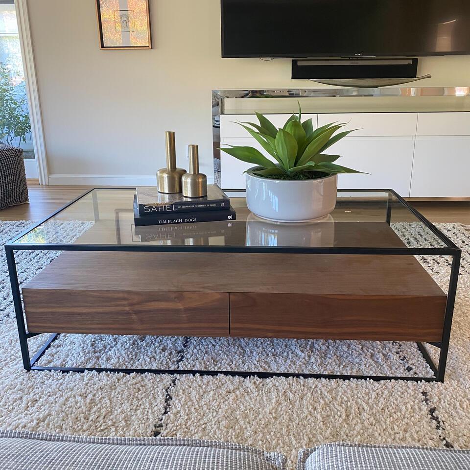 Glass Top Coffee Table (1 of 2)