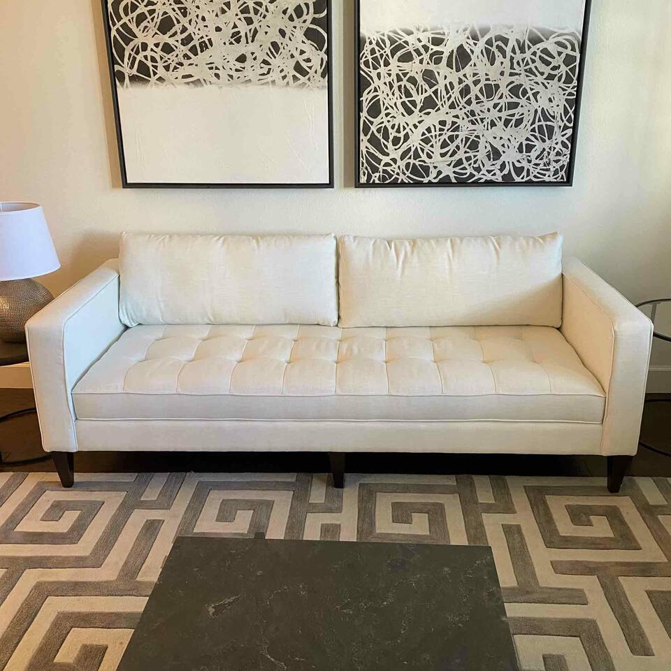 White Tufted Sofa (1 of 3)