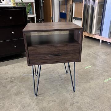 Pair Of Wood & Metal Nightstands (1 of 3)
