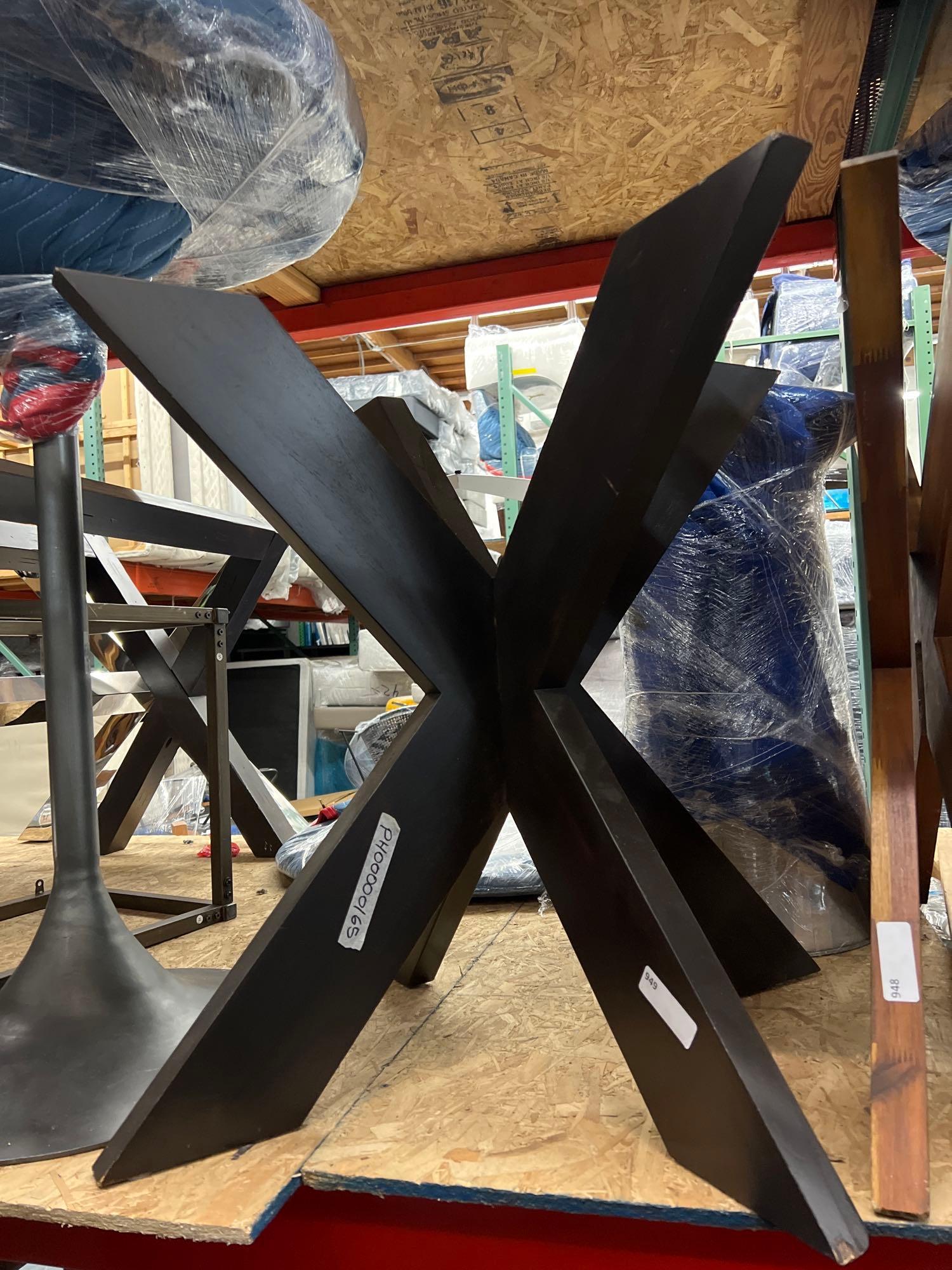 Black Wooden Table Base (1 of 2)