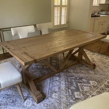 Large Farmhouse Wooden Dining Table (1 of 4)